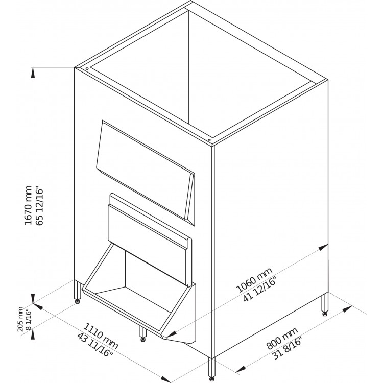 картинка Бункер Brema Bin 550 V DS (для Muster 800-1500) от магазина Компания+