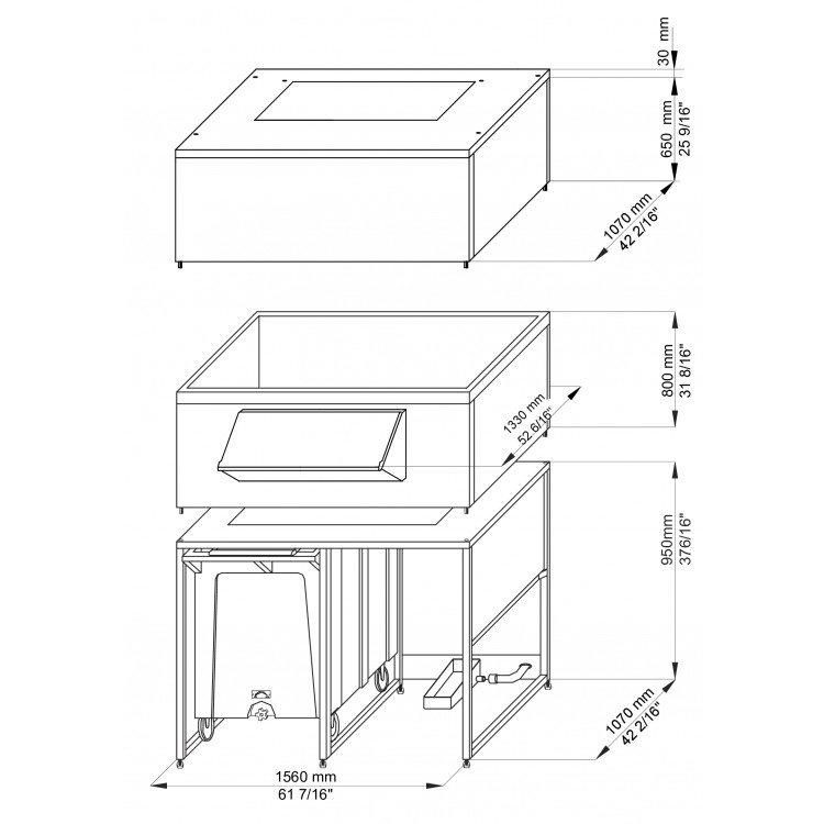 картинка Бункер Brema Double Roller Bin 1200 (для Мuster 800-1500, Split 800-1500) от магазина Компания+